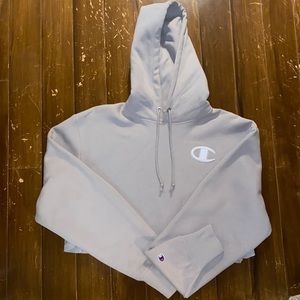 Champion Slate Gray cropped hoodie